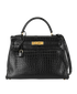 Kelly 32 In Crocodile Porosus Black, &pound;14,500, Handbags, Black, Crocodile, Front view